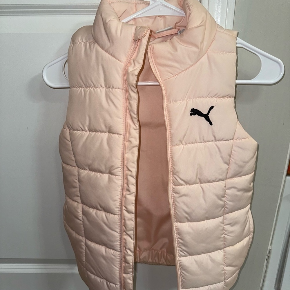 Puma Pink Quilted Puffer Vest